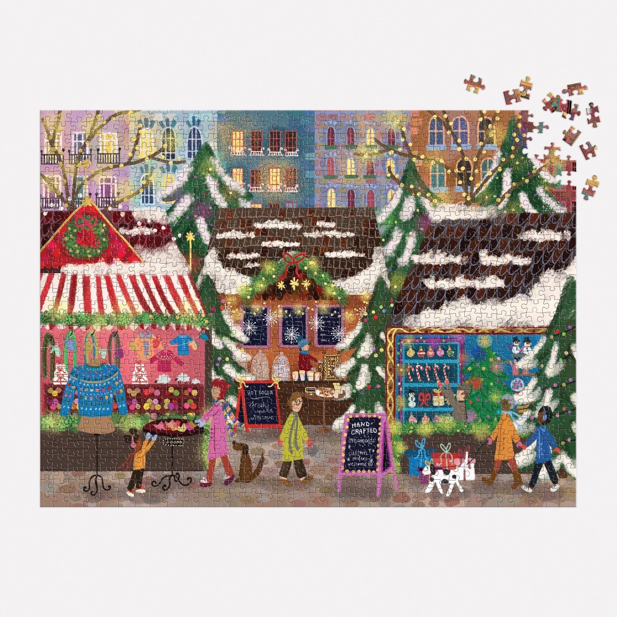 Merry Market 1000 Piece Foil Puzzle | Galison