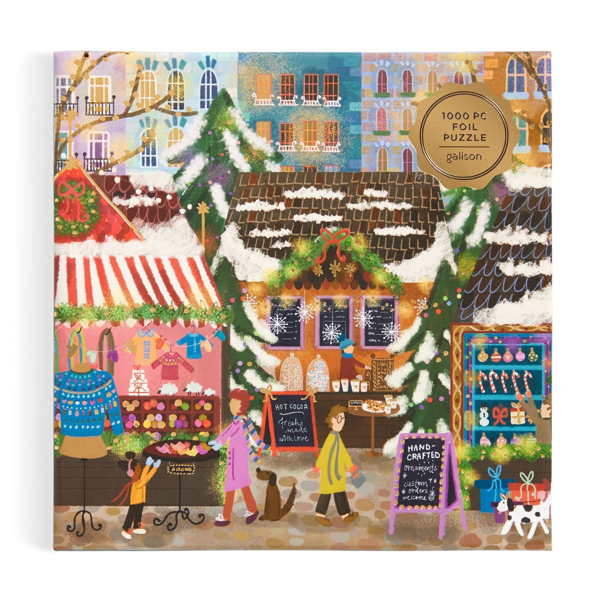 Merry Market 1000 Piece Foil Puzzle | Galison