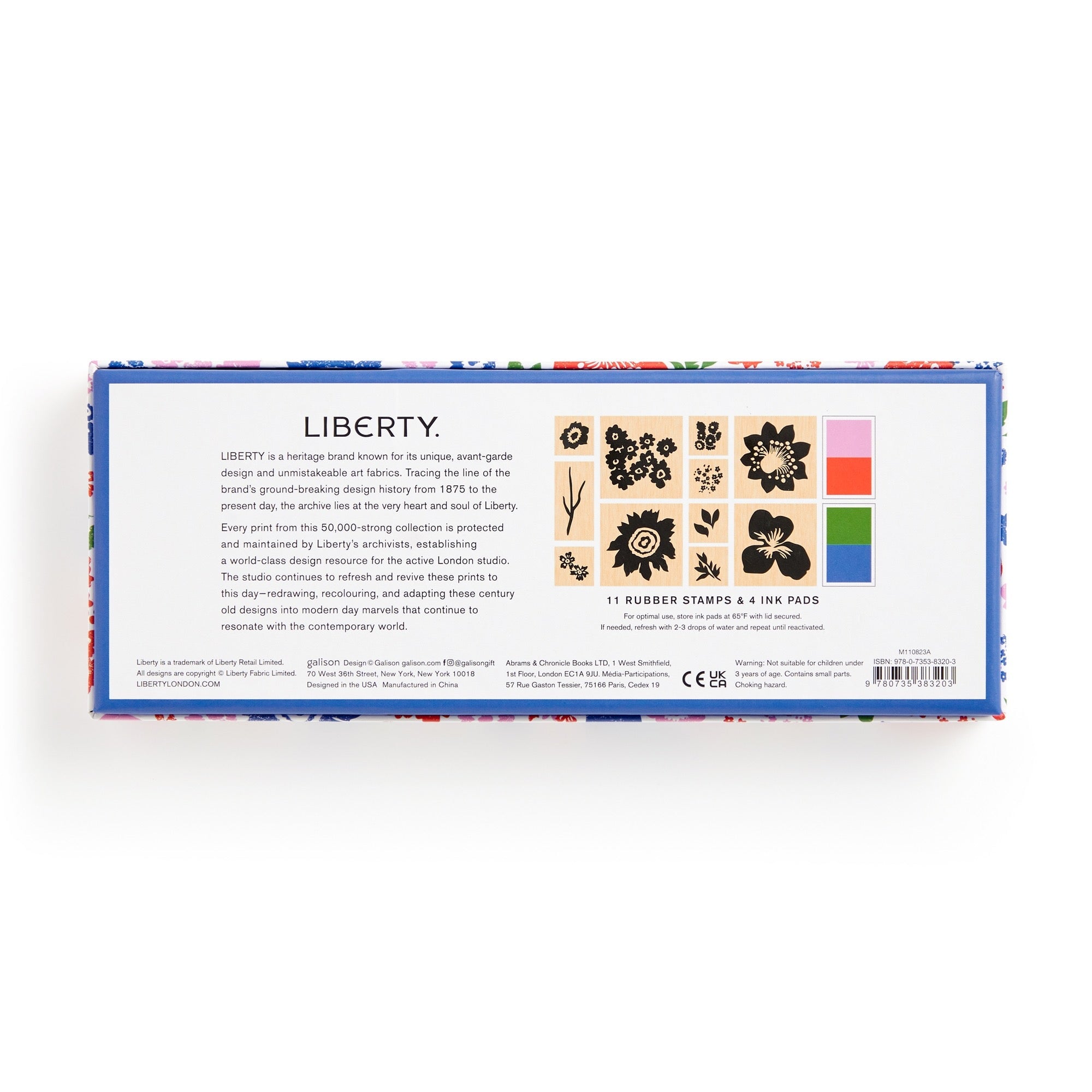 Liberty Classic Floral Rubber Stamp Set | Galison