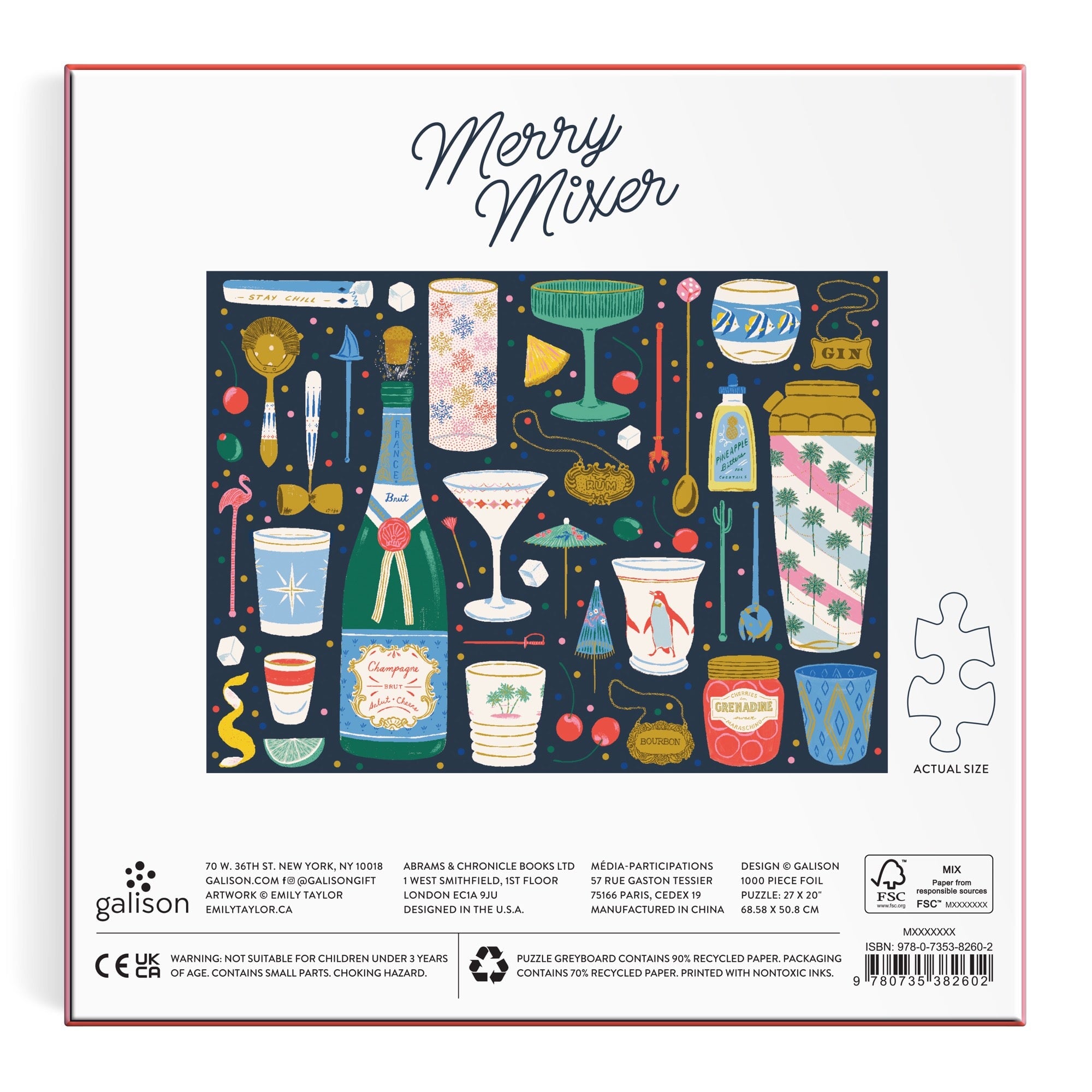 Merry Mixer 1000 Piece Foil Puzzle – Galison