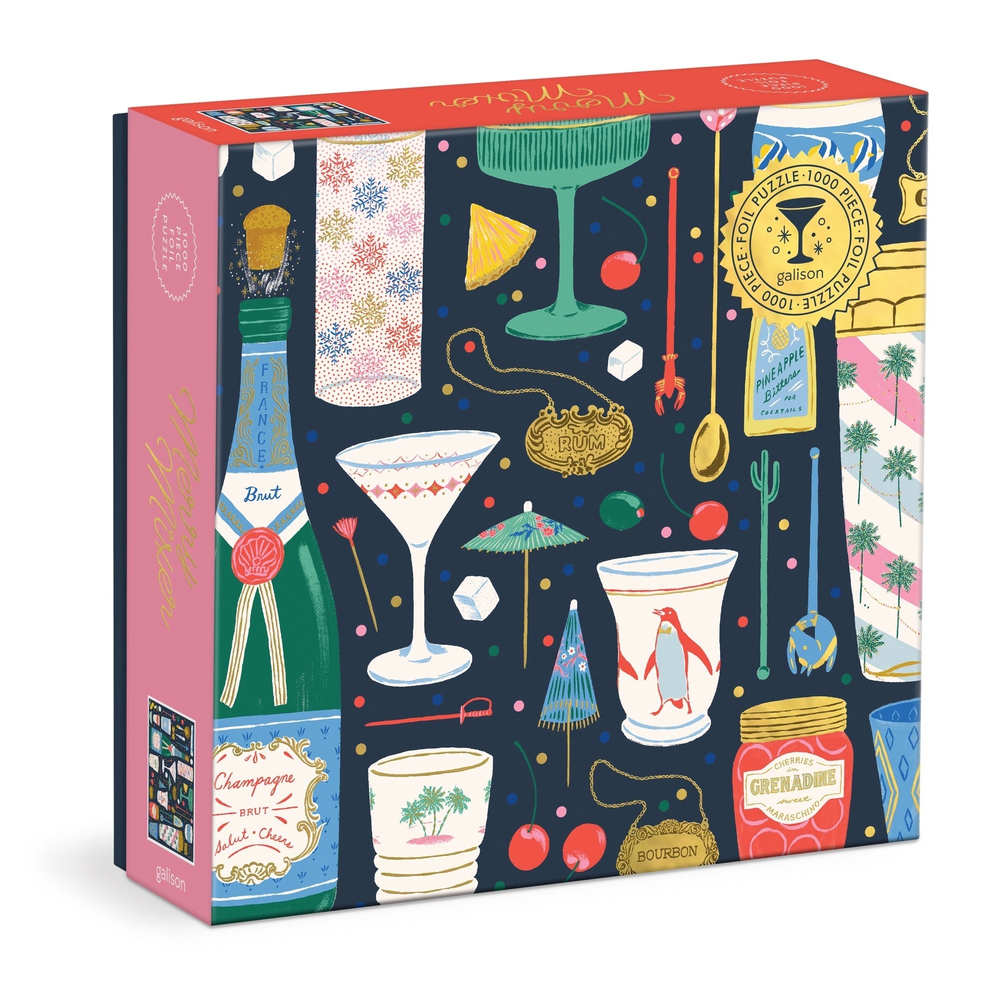 Merry Mixer 1000 Piece Foil Puzzle – Galison