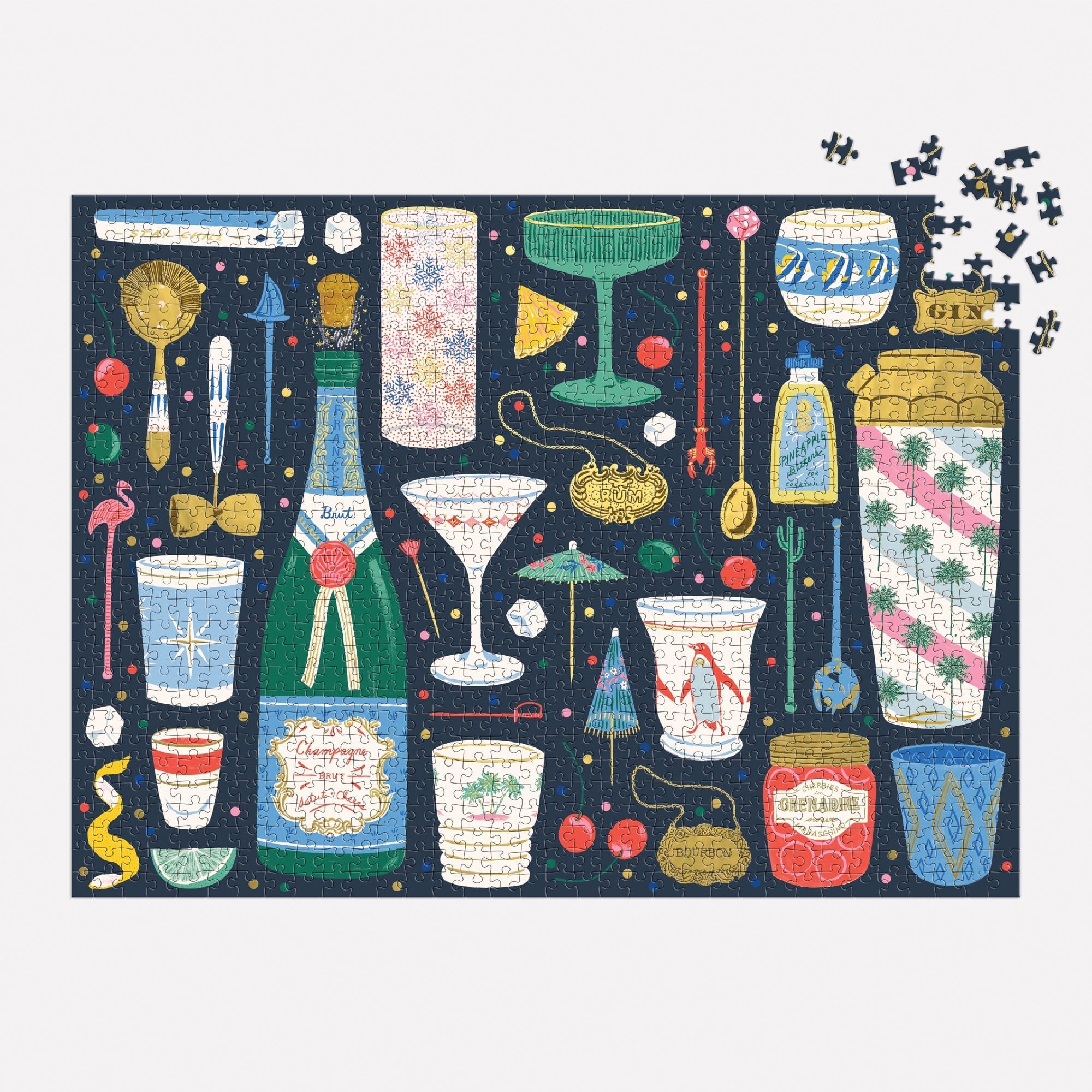 Merry Mixer 1000 Piece Foil Puzzle – Galison