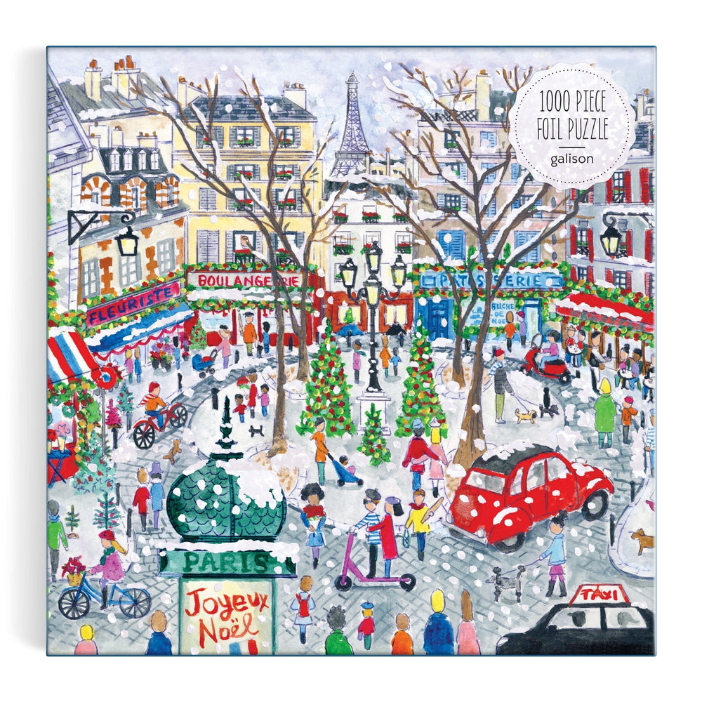 Michael Storrings Christmas in Paris 1000 Piece Foil Puzzle Jigsaw Puzzle Michael Storrings 