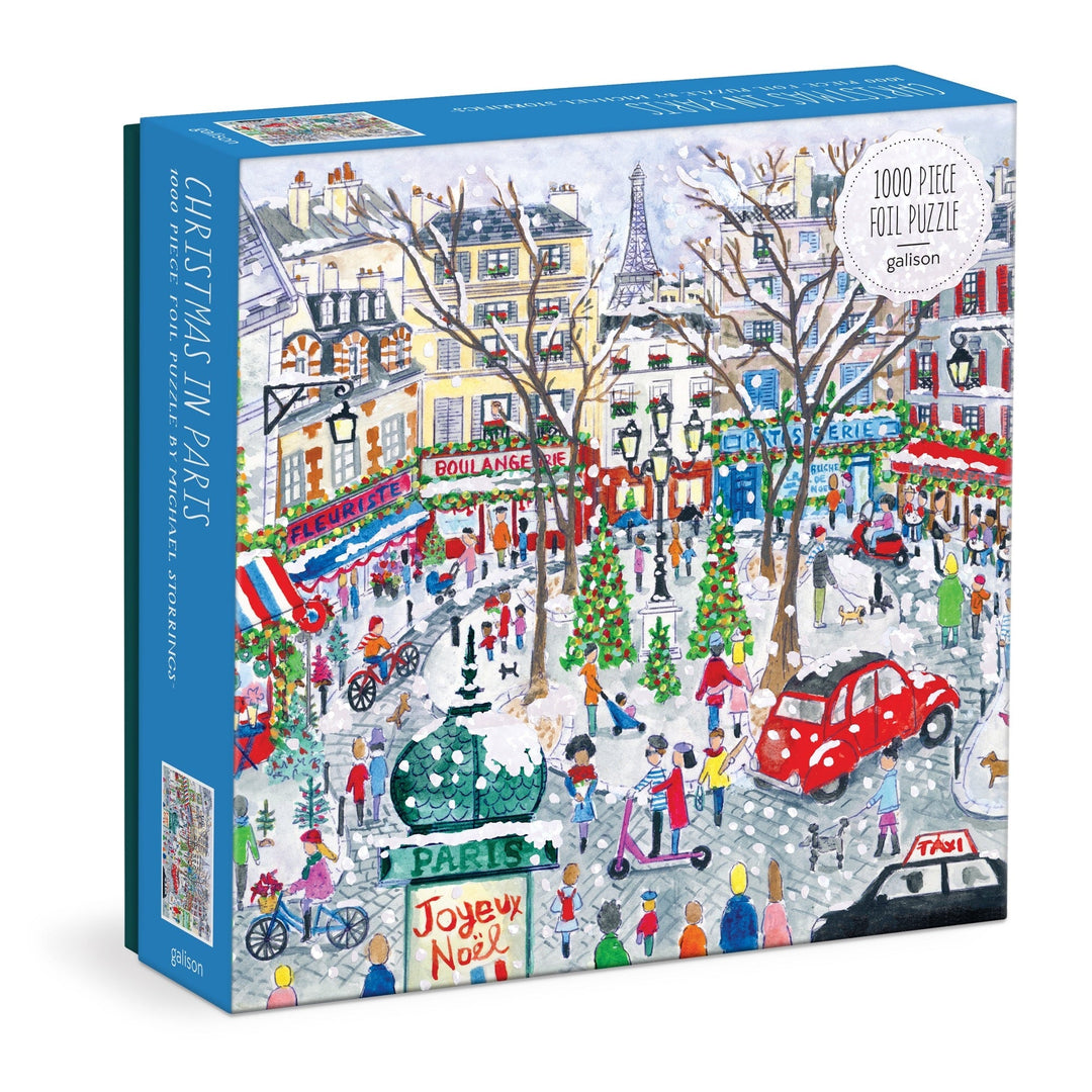 Michael Storrings Christmas in Paris 1000 Piece Foil Puzzle Jigsaw Puzzle Michael Storrings 
