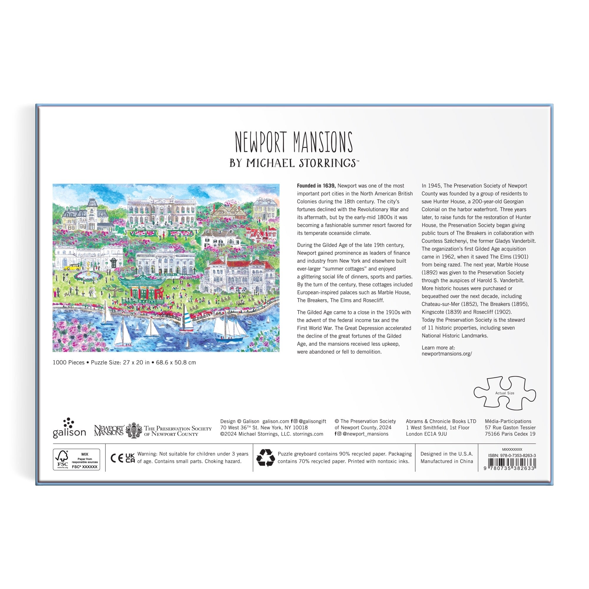Michael Storrings Newport Mansions Puzzle | Galison