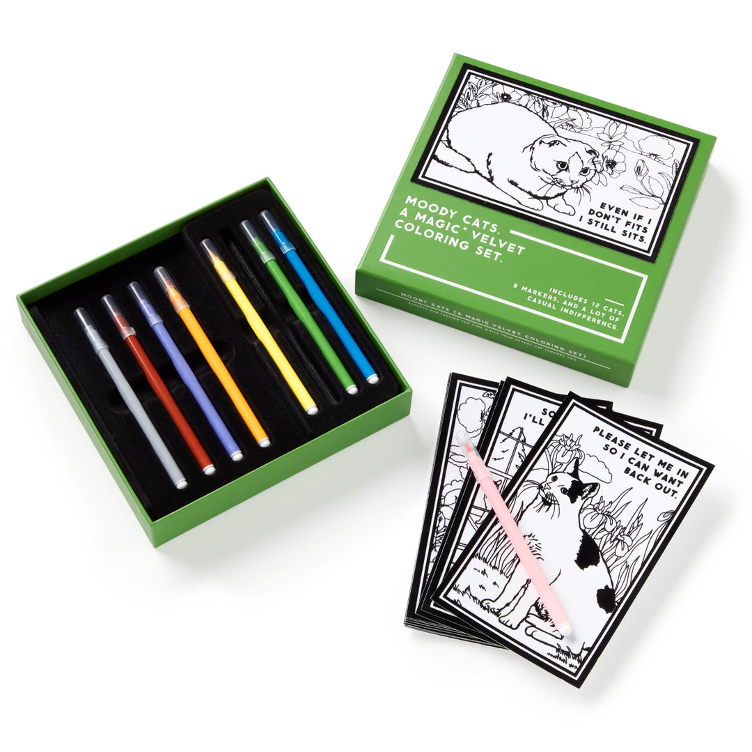Moody Cats Magic Velvet Coloring Set - Brass Monkey - 9780735381223