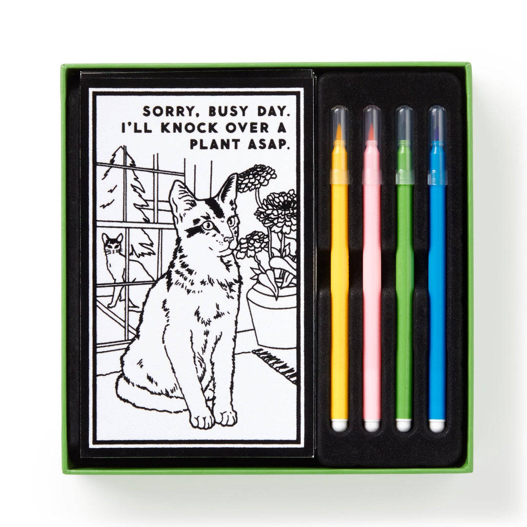 Moody Cats Magic Velvet Coloring Set - Brass Monkey - 9780735381223
