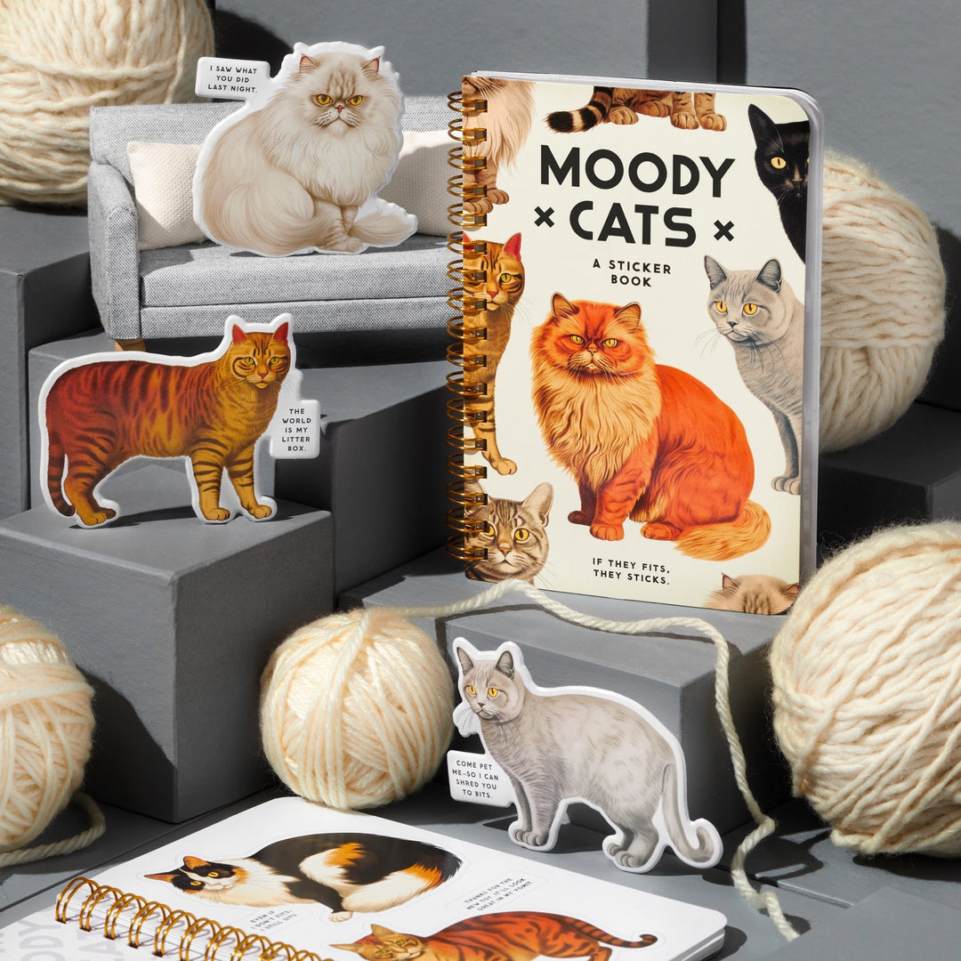 Moody Cats Sticker Book Stickers Brass Monkey Goods 