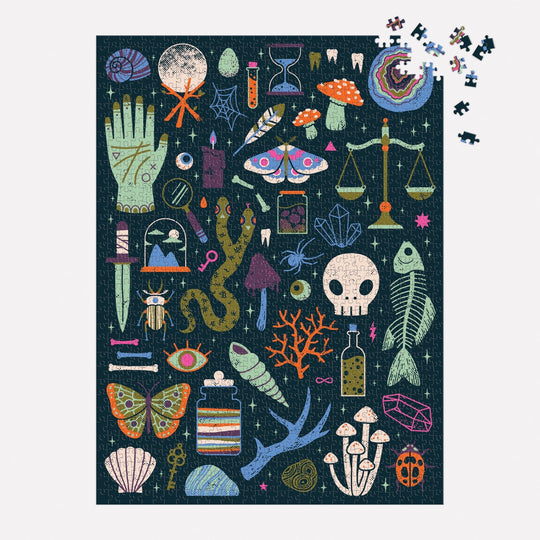 Occult and Curious 1000 Piece Glow in the Dark Puzzle Jigsaw Puzzle Camille Chew 