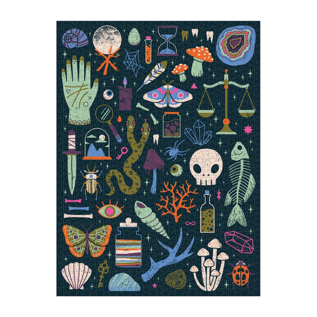 Occult and Curious 1000 Piece Glow in the Dark Puzzle Jigsaw Puzzle Camille Chew 