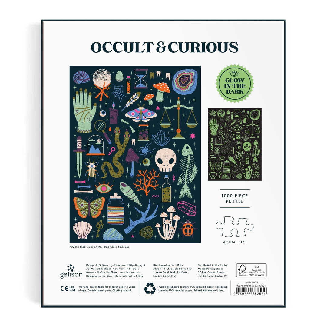 Occult and Curious 1000 Piece Glow in the Dark Puzzle Jigsaw Puzzle Camille Chew 