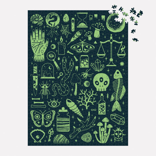 Occult and Curious 1000 Piece Glow in the Dark Puzzle Jigsaw Puzzle Camille Chew 