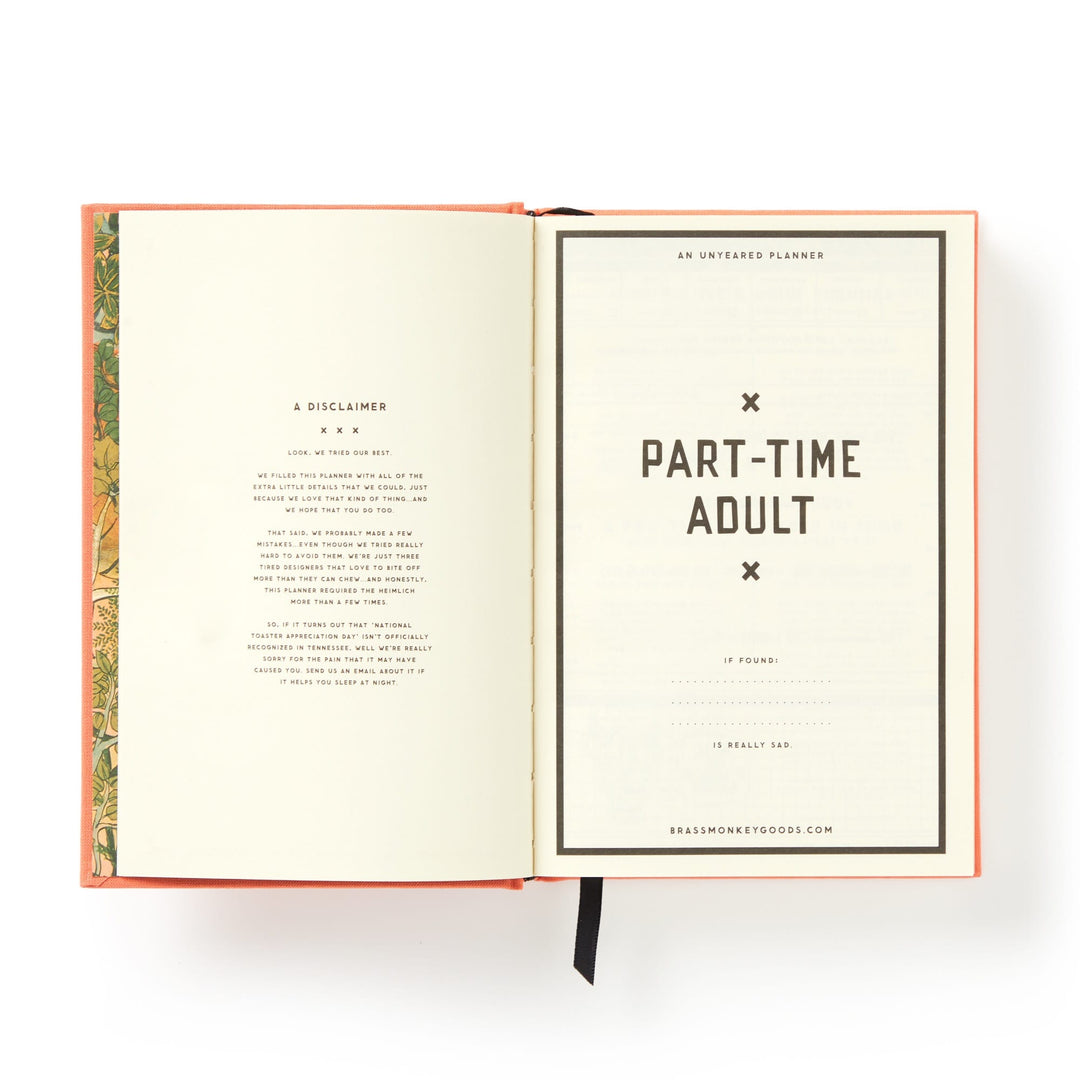 Part-Time Adult Undated Daily Planner - Brass Monkey - 9780735381100