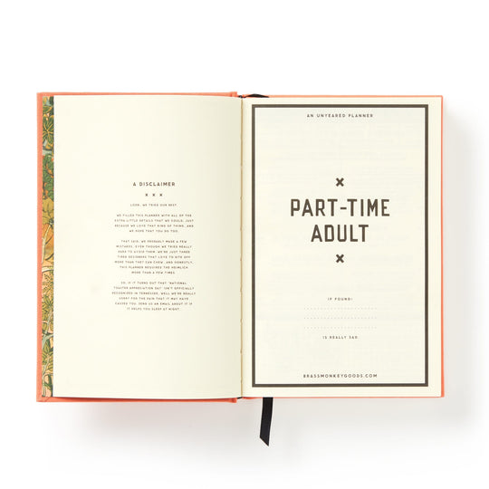 Part-Time Adult Undated Daily Planner - Brass Monkey - 9780735381100
