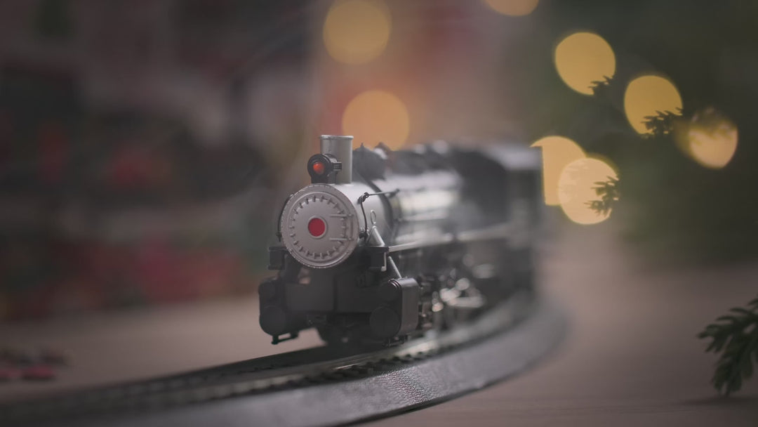 Video of TwinkleTown Express Puzlle with train going though Christmas setting