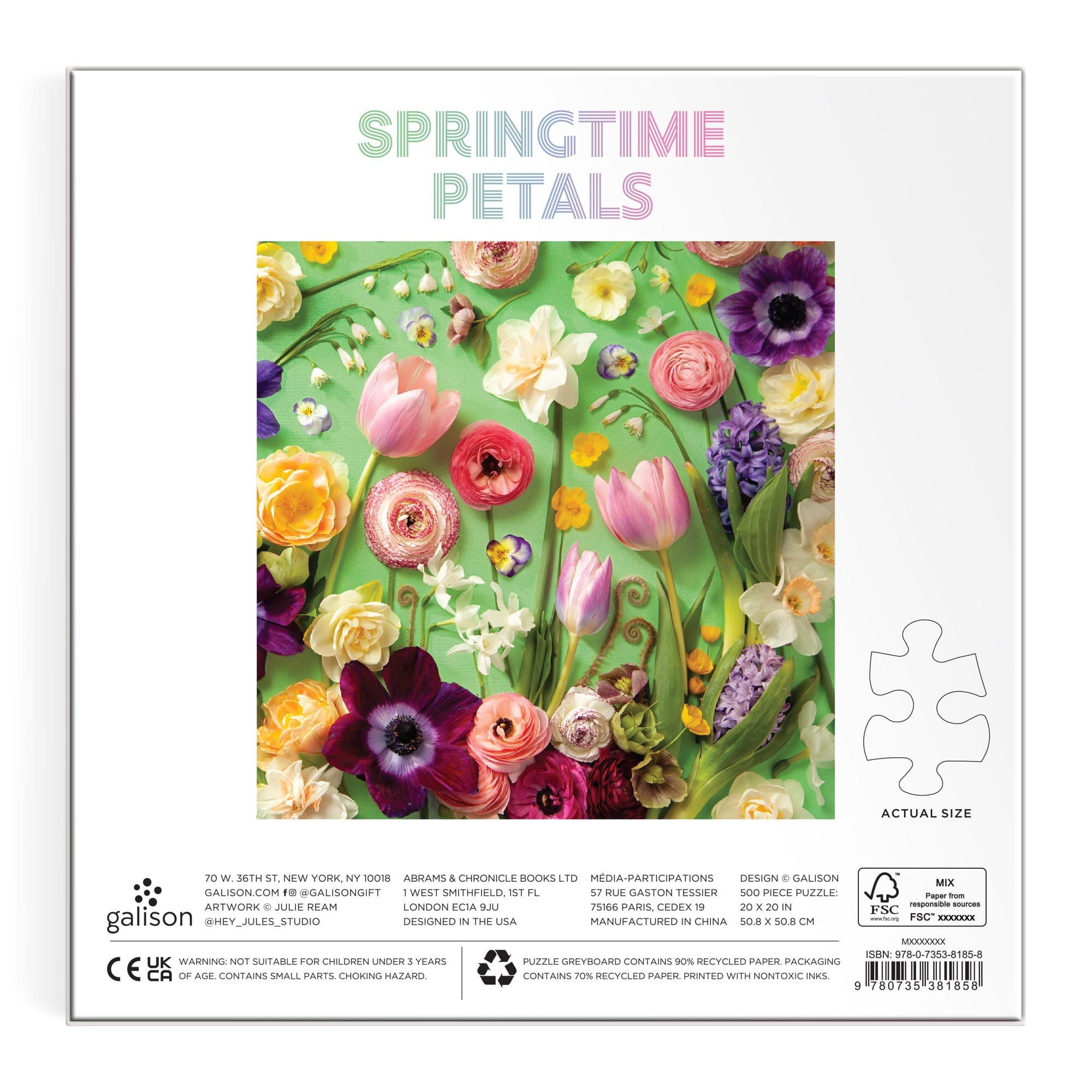 Springtime Petals 500 Piece Puzzle – Galison