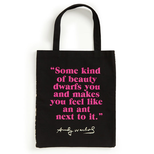 Warhol Flowers Canvas Tote Bag - Pink Tote Bags Andy Warhol Foundation For The Visual Arts 