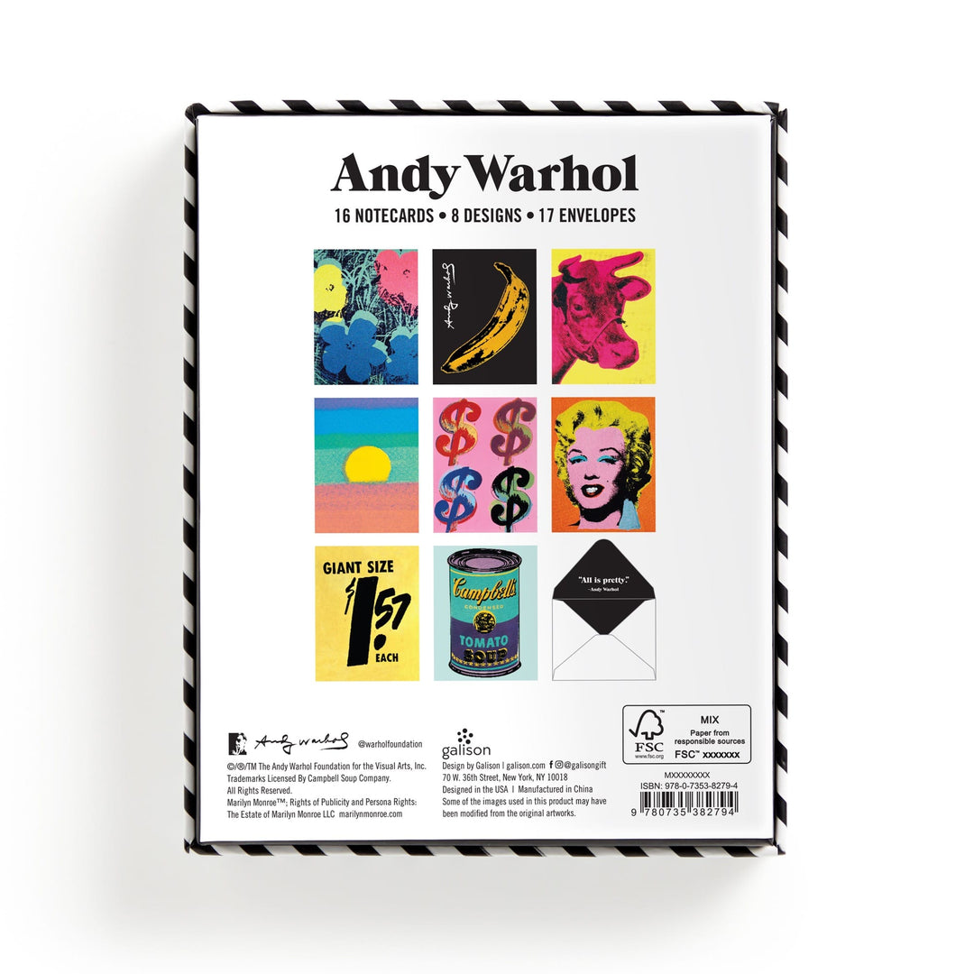 Warhol Pop Art Notecard Set Notecards Andy Warhol 
