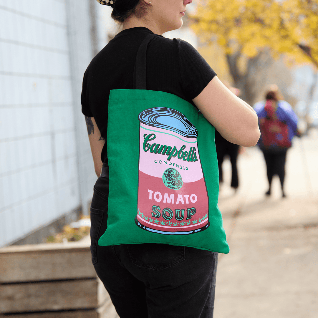 Warhol Soup Can Canvas Tote Bag - Green Tote Bags Andy Warhol Foundation For The Visual Arts 