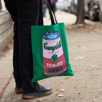 Warhol Soup Can Canvas Tote Bag - Green Tote Bags Andy Warhol Foundation For The Visual Arts 