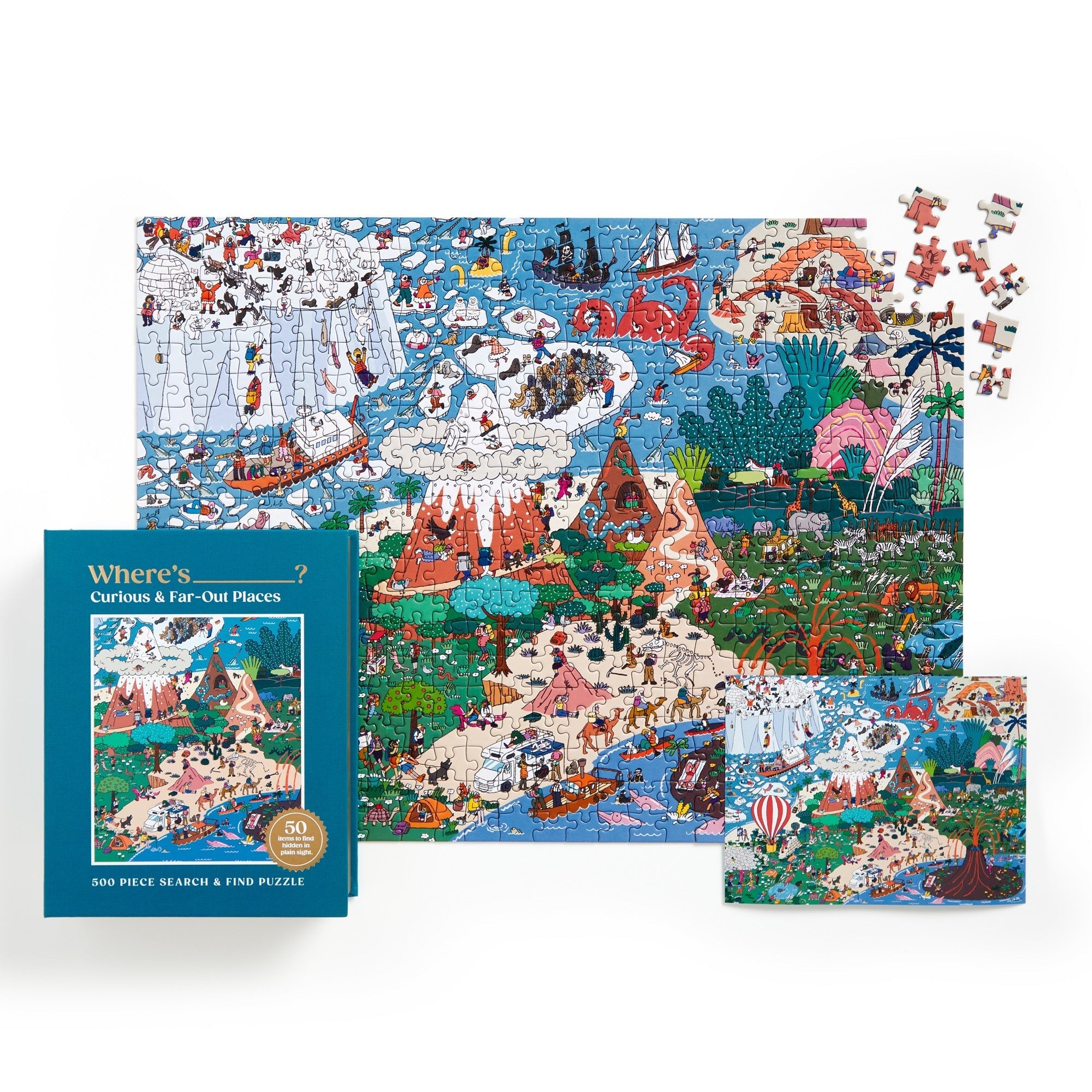 Curious & Far Out Places 500-Piece Puzzle | Galison