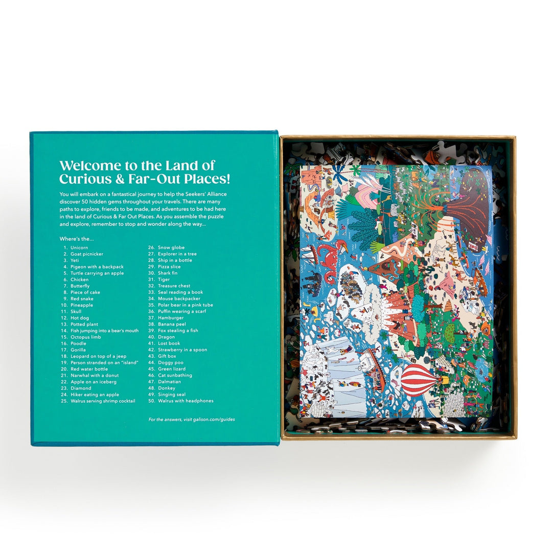 Where's ________? Curious and Far Out Places 500 Piece Search and Find Puzzle Jigsaw Puzzle Hye Jin Chung 