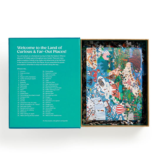 Where's ________? Curious and Far Out Places 500 Piece Search and Find Puzzle Jigsaw Puzzle Hye Jin Chung 