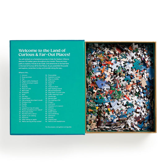 Where's ________? Curious and Far Out Places 500 Piece Search and Find Puzzle Jigsaw Puzzle Hye Jin Chung 