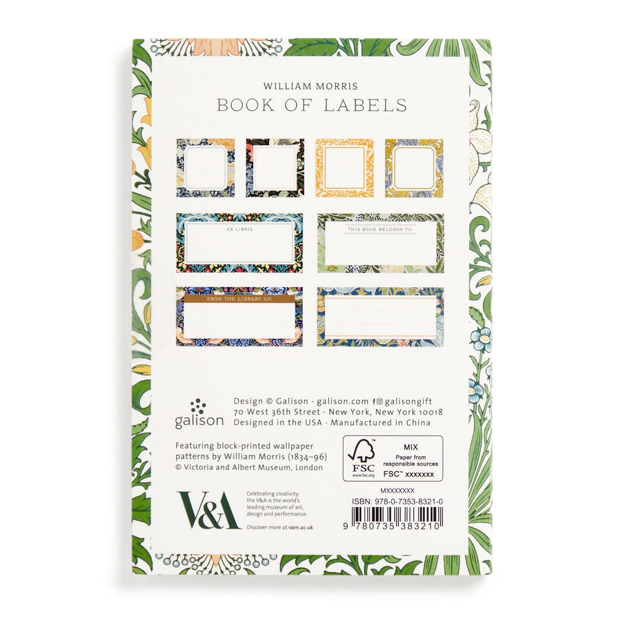 William Morris Book of Labels | Floral Labels | Galison
