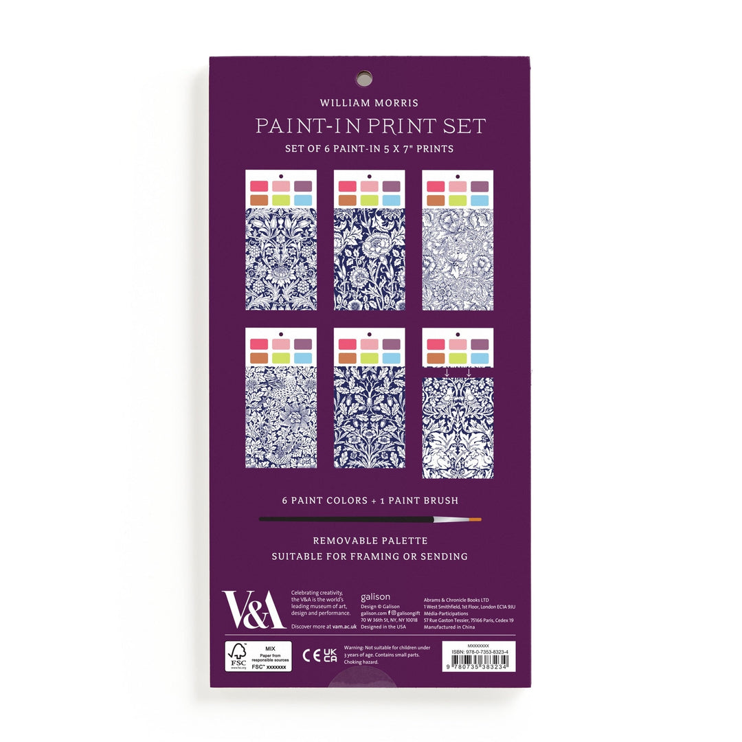 William Morris Paint-In Print Set Coloring & Activity Books William Morris 