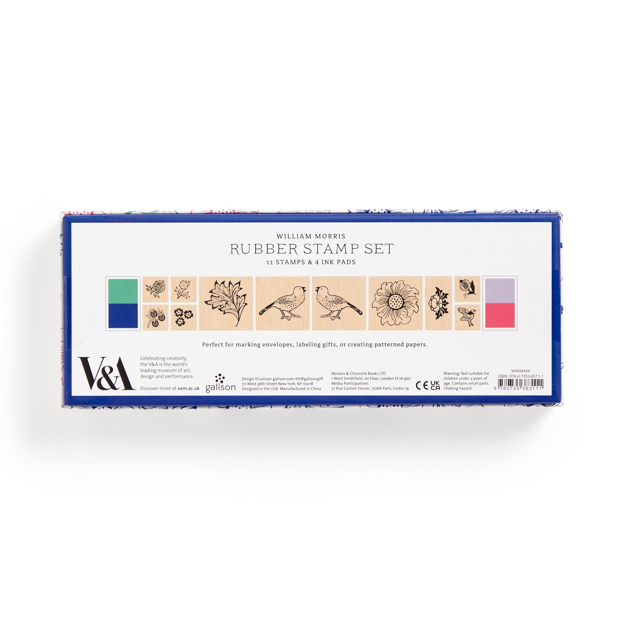 William Morris Rubber Stamp Set | Galison