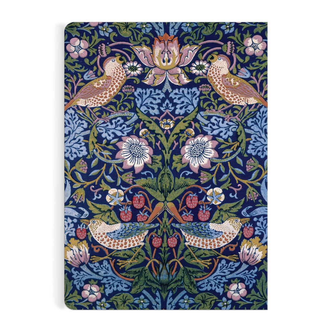 William Morris Strawberry Thief Handmade Embroidered B5 Journal Journal William Morris 