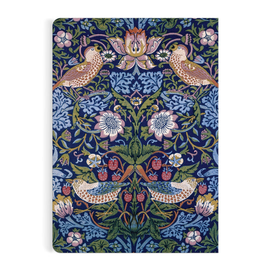 William Morris Strawberry Thief Handmade Embroidered B5 Journal Journal William Morris 