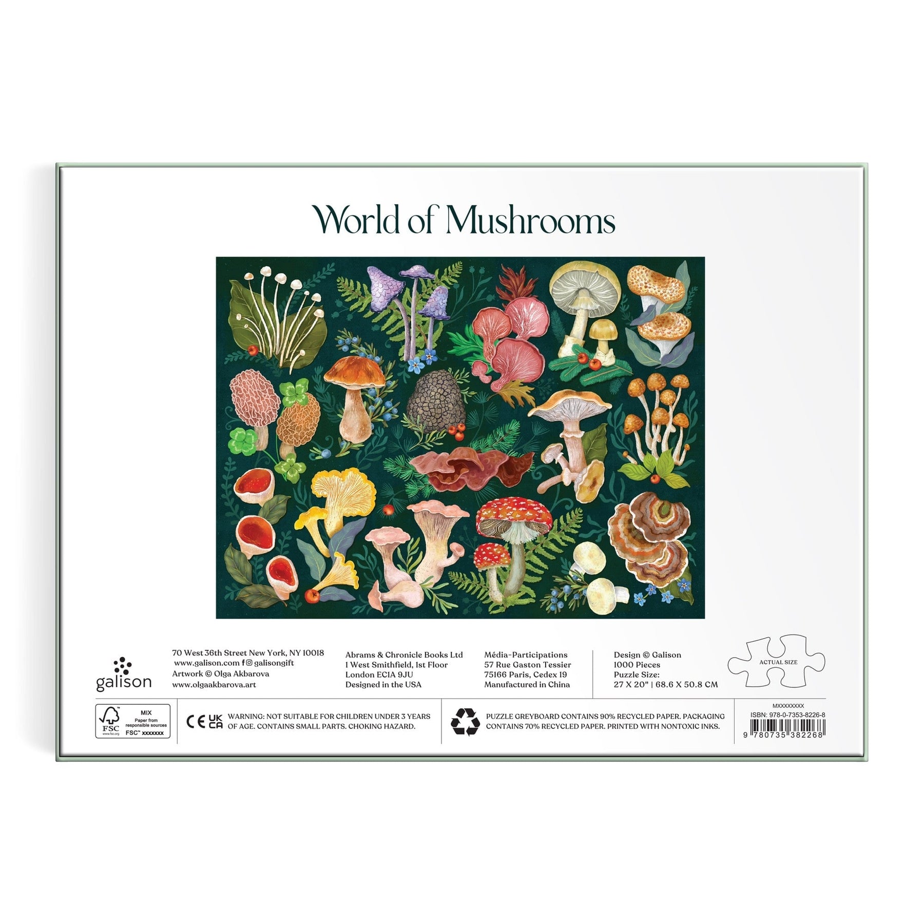 NATHALIE LÉTÉ: MUSHROOMS 1,000-PIECE PUZZLE | Brumby Sunstate NATHALIE LÉTÉ: MUSHROOMS 1,000-PIECE PUZZLE | Brumby Sunstate