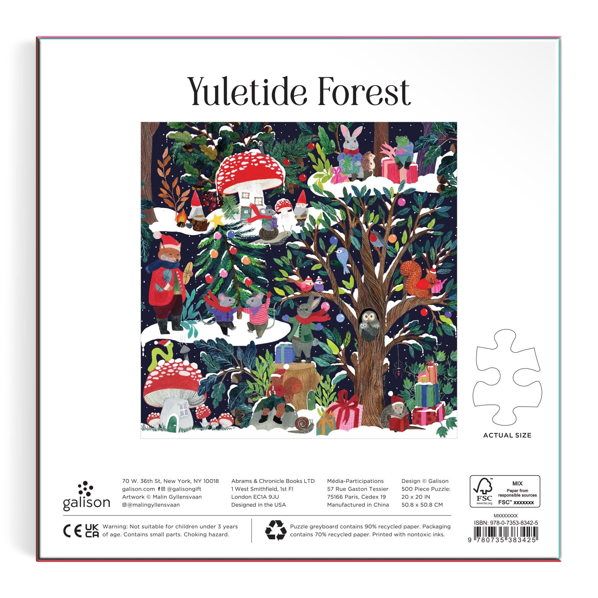 Yuletide Forest 500 Piece Puzzle – Galison