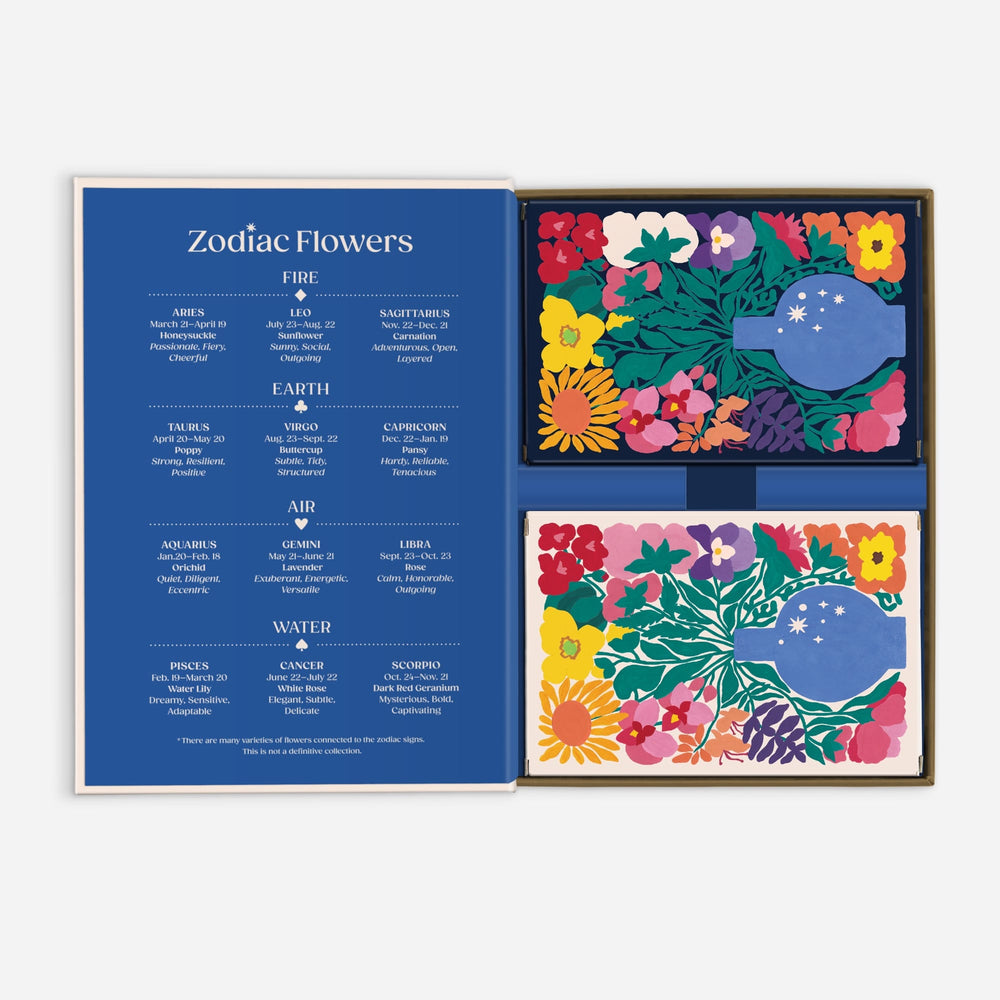Zodiac Flowers Playing Card Set Playing Card Game Set Liv Lee 