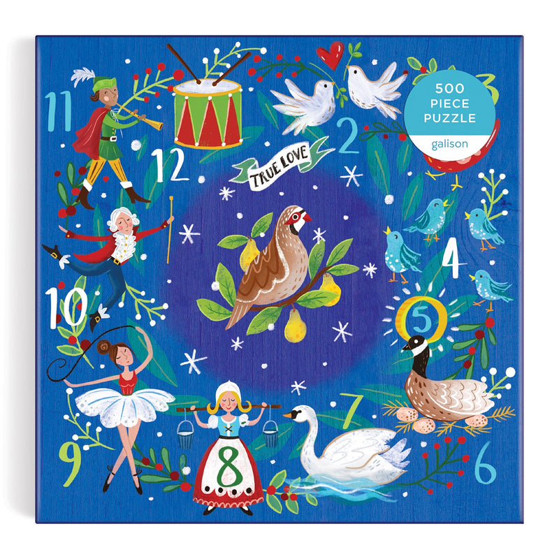 12 Days Wreath 500 Piece Puzzle Galison 