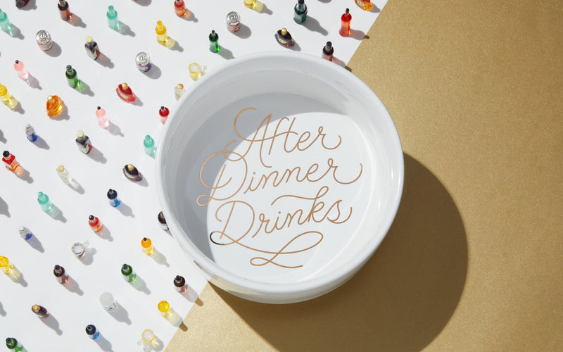 After Dinner Drinks Water Bowl Brass Monkey 