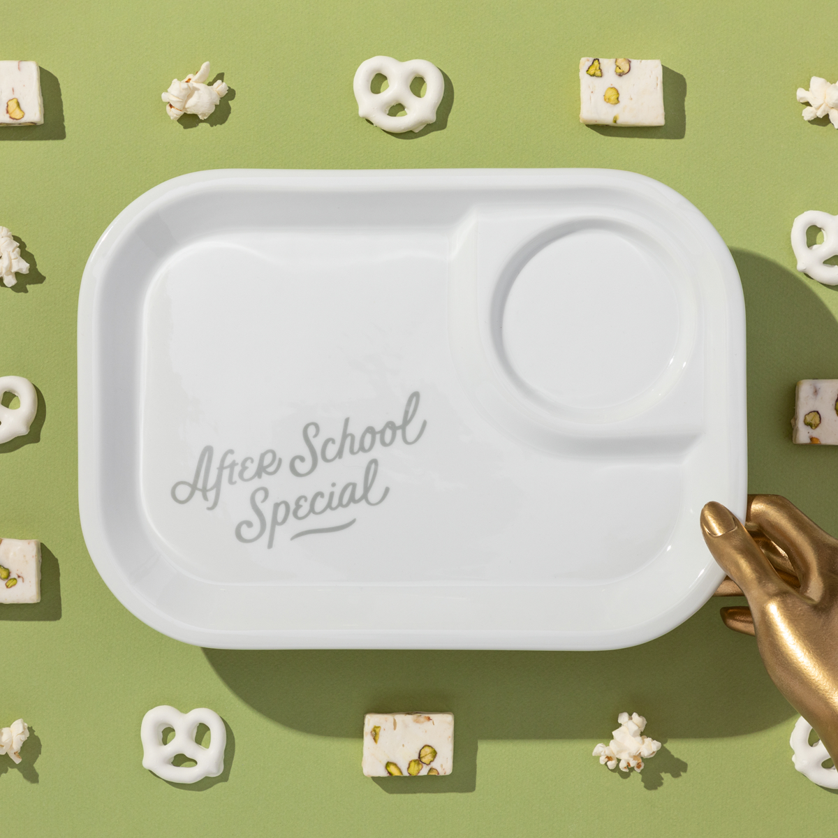After School Special Ceramic Serving Tray Decor Trays Brass Monkey 