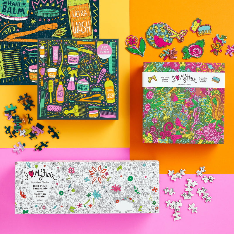 Andrea Pippins I Love My Hair 500 Piece Puzzle with Shaped Pieces Puzzles Andrea Pippins 