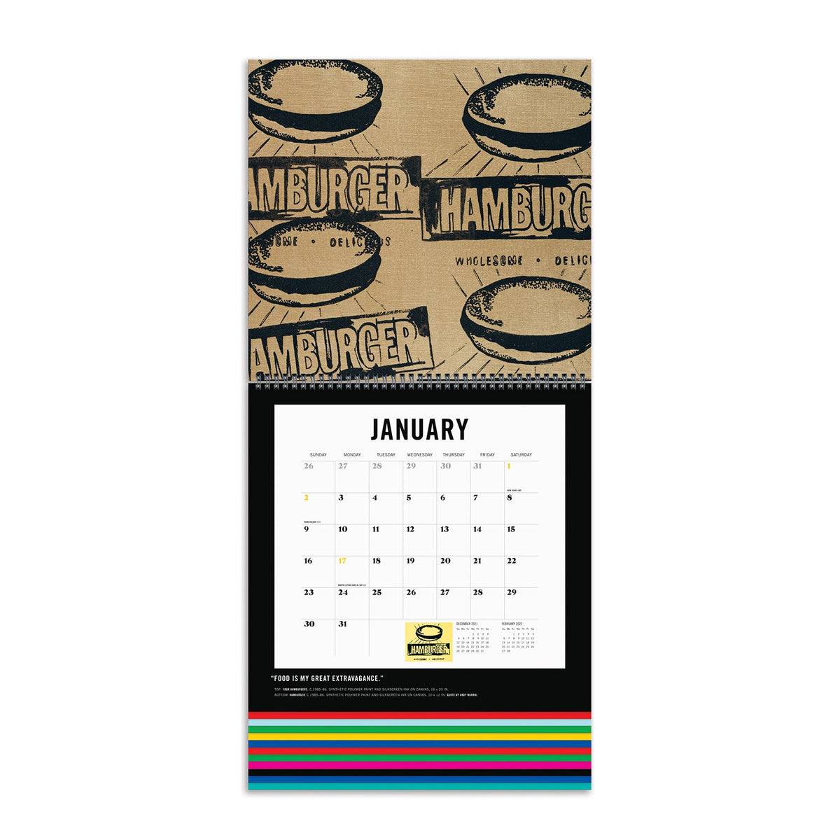 Andy Warhol 2022 Tiered Wall Calendar Calendars Andy Warhol Collection 