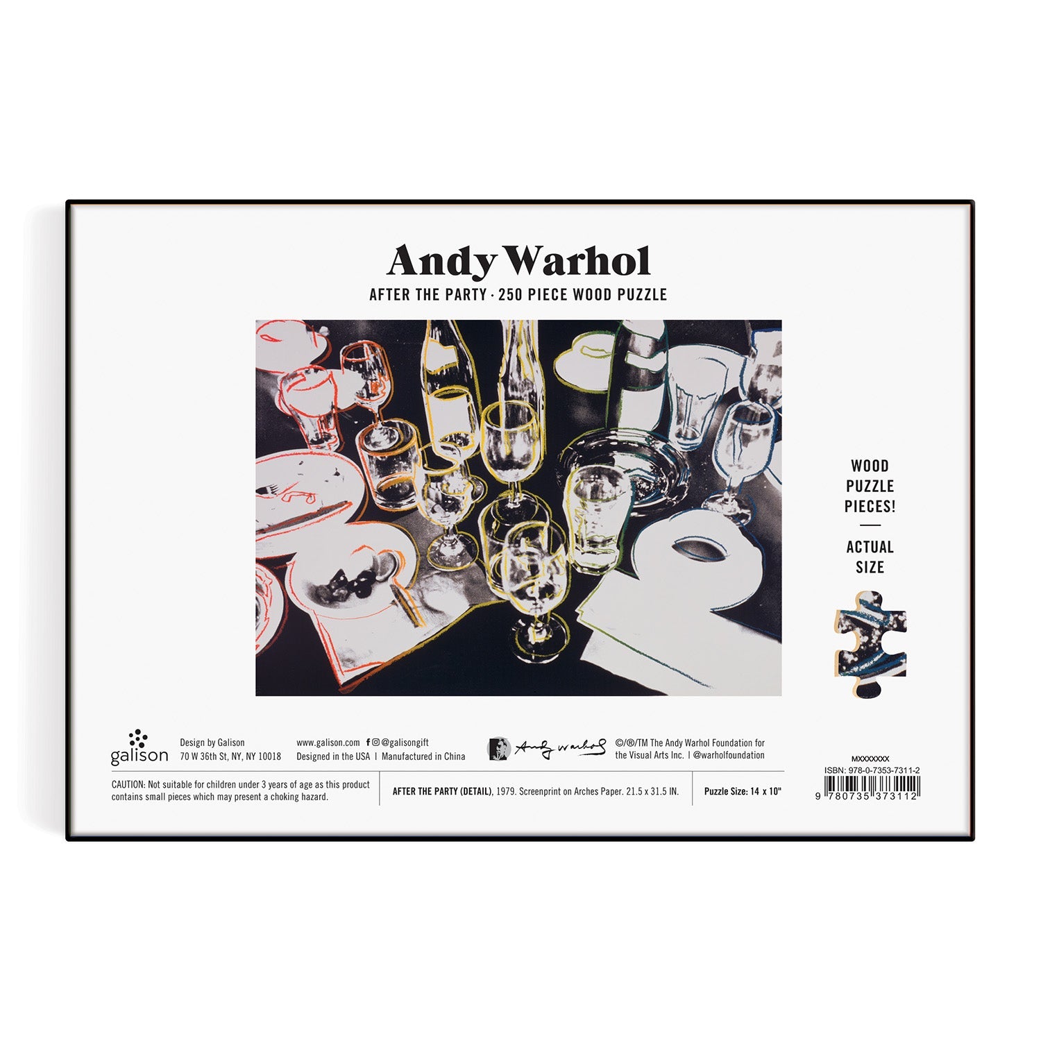 Andy Warhol After the Party 250 Piece Wood Puzzle – Galison