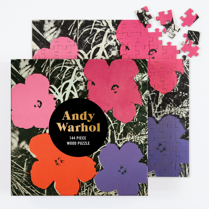 Andy Warhol Flowers 144 Piece Wood Puzzle Galison 