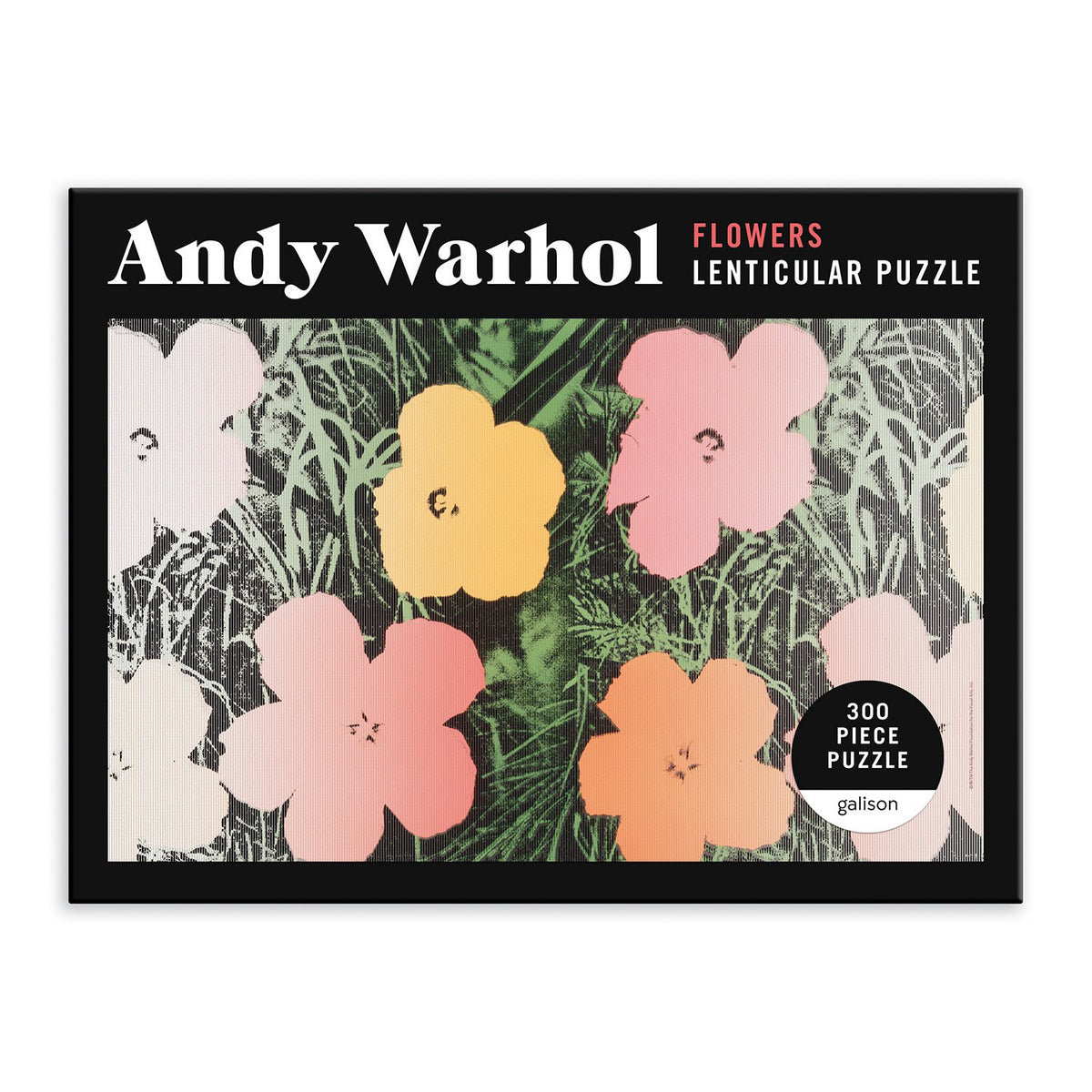 Andy Warhol Flowers 300 Piece Lenticular Puzzle 300 Piece Lenticular Puzzles Andy Warhol Collection 