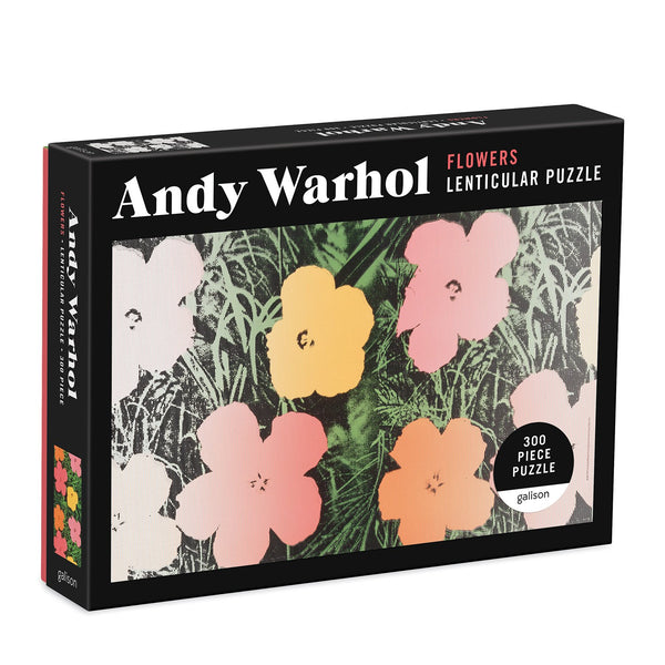 Andy Warhol Flowers 300 Piece Lenticular Puzzle | Galison
