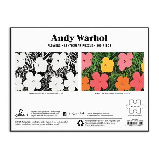Andy Warhol Flowers 300 Piece Lenticular Puzzle 300 Piece Lenticular Puzzles Andy Warhol Collection 