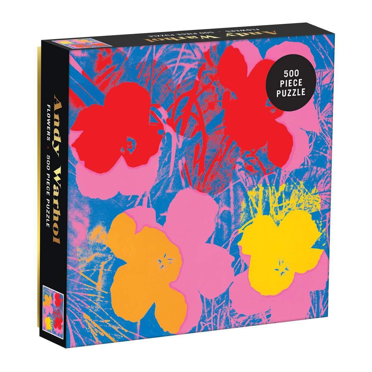 Galison Andy Warhol Flowers - 2 in 1 Sliding Wood Tile Galison Andy Warhol Flowers - 2 in 1 Sliding Wood Tile