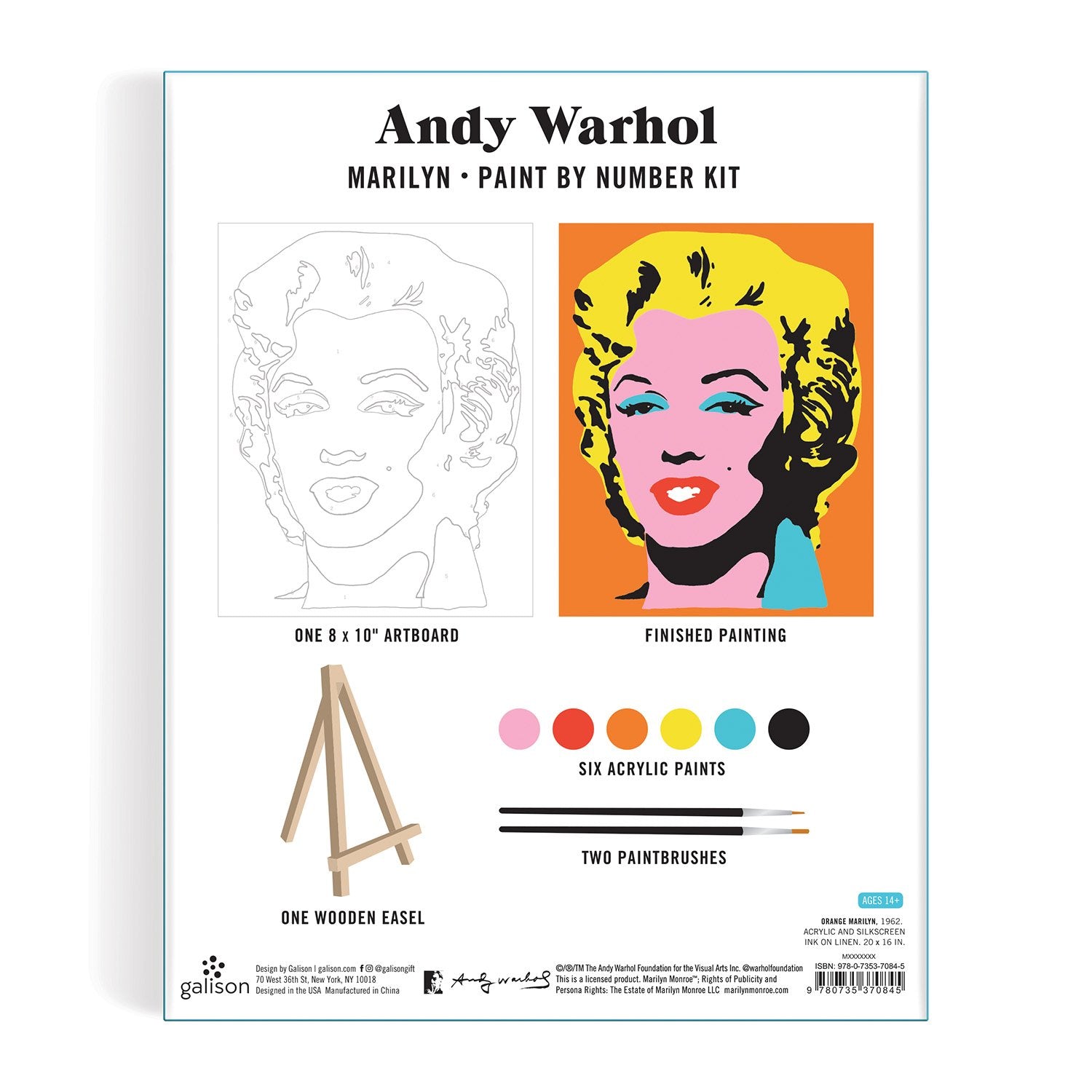 Andy Warhol Marilyn Paint by Numbers Kit | Galison