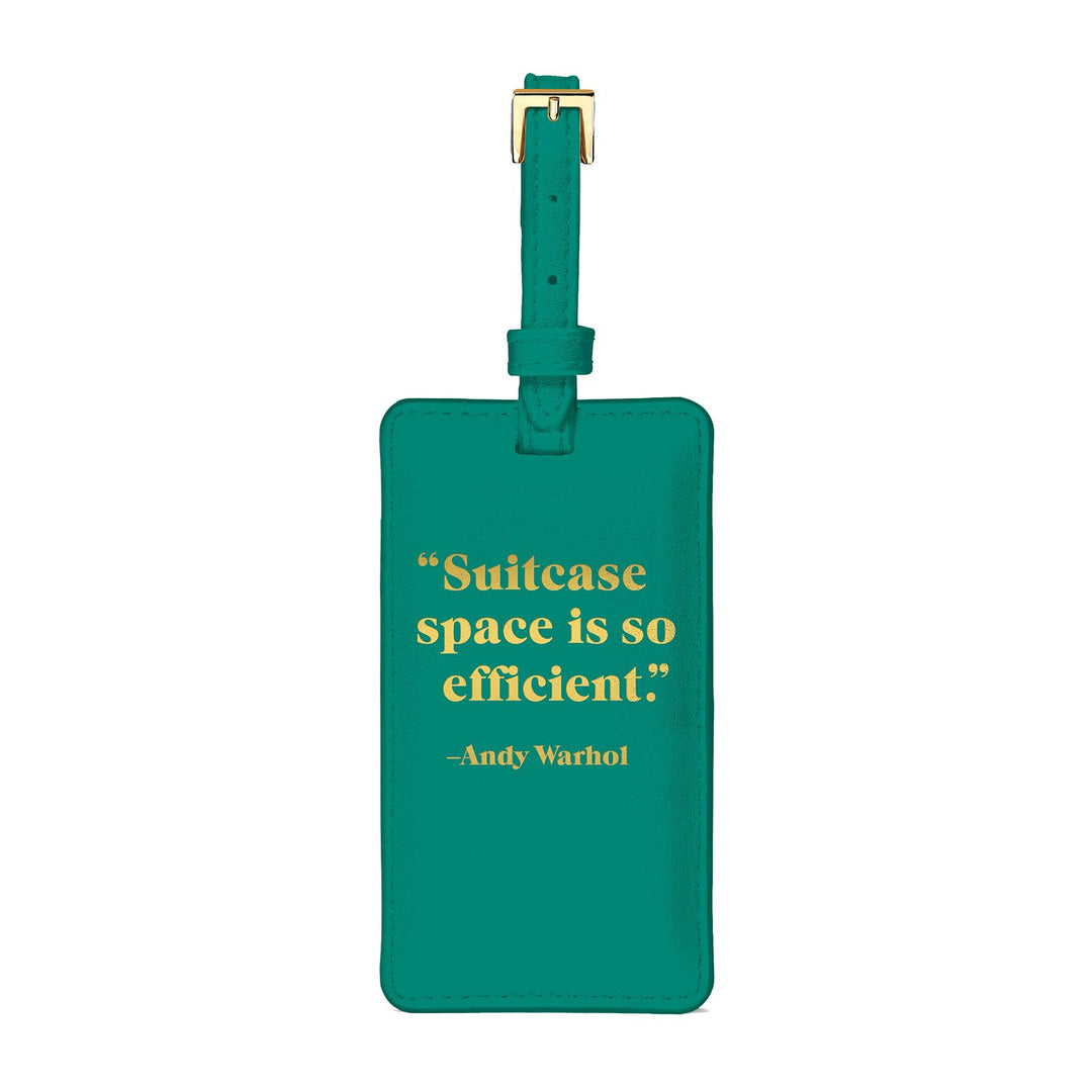 Andy Warhol Quotation Luggage Tag Travel Accessories Galison 