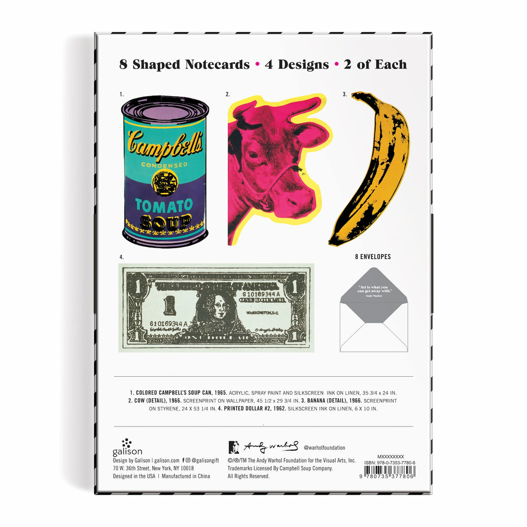 Andy Warhol Shaped Notecard Set Andy Warhol 